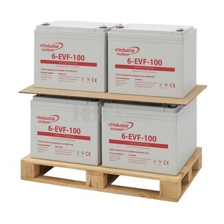 Pack 4 Bateras VT INDUSTRIAL 6-EVF100 | Gel 12V 100 Amperios Instalacin Solar Fotovoltaica